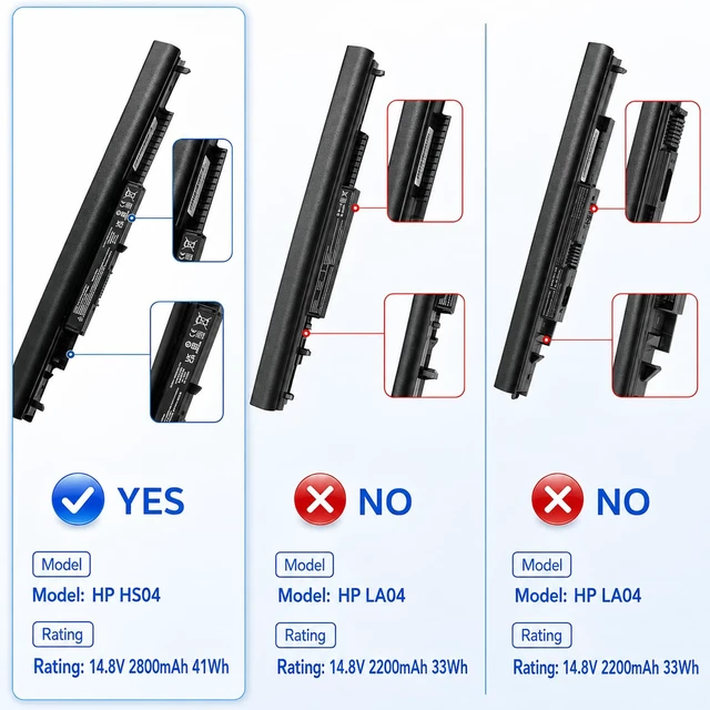 Alt view image 7 of 7 - 807956-001 Battery for HP HS04 HS03 807957-001 807611-421 807612-421 for HSTNN-LB6U 15-AY039WM 15-AY041WM 15-AY009DX TPN-I119 G4/G5 240 245 246 250 256 15-AY052NR HSTNN-DB7I HSTNN-LB6V