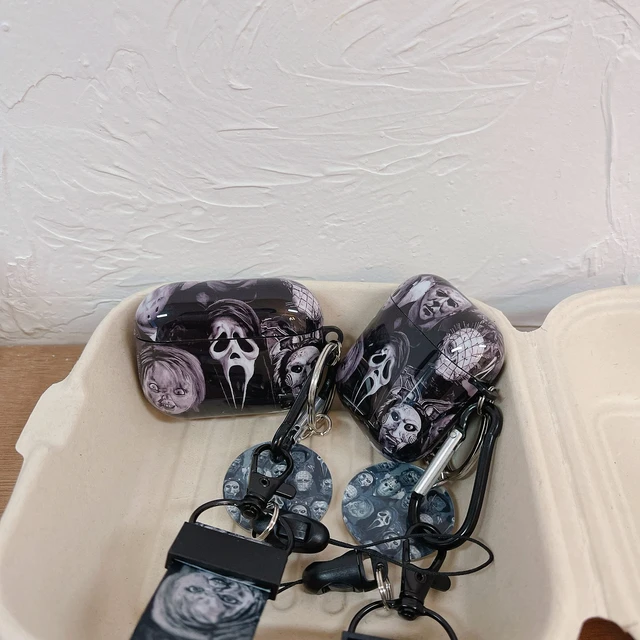 Alt view image 3 of 6 - Cool Scream Pattern Pro 3rd Generation Case 2025 with Durable IMD Printing Technology and PET Layerwith Horror Keychain Clip Carabiner and LanyardDesigned for Those who Like Thrilling Horror Themes