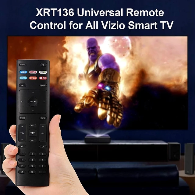 Alt view image 2 of 6 - 2 Packs XRT136 Universal Replacement Remote Control Compatible with All Vizio Smart TV Include D-Series M-Series P-Series V-Series