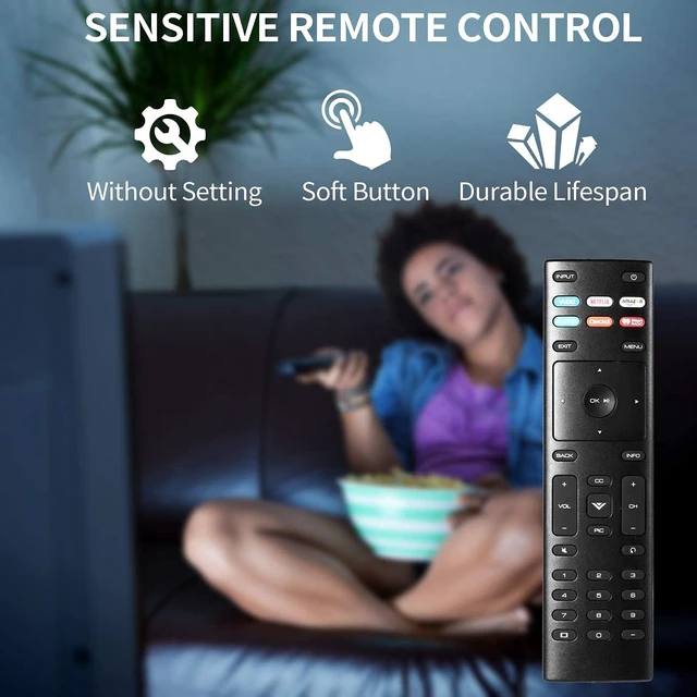 Alt view image 4 of 6 - 2 Packs XRT136 Universal Replacement Remote Control Compatible with All Vizio Smart TV Include D-Series M-Series P-Series V-Series