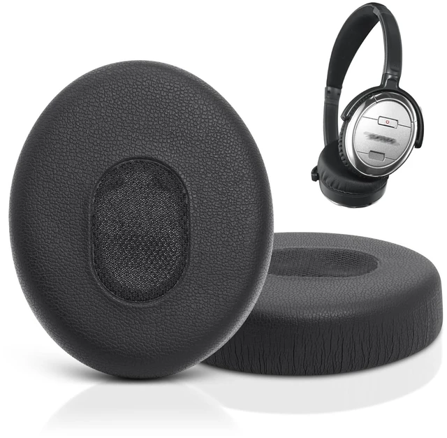 Main image of Ear Pads Replacement for Bose QuietComfort 3 On-Ear Headphones Earpads Cushions for Bose QC3 OE1 with Memory Foam Protein Leather (Black)