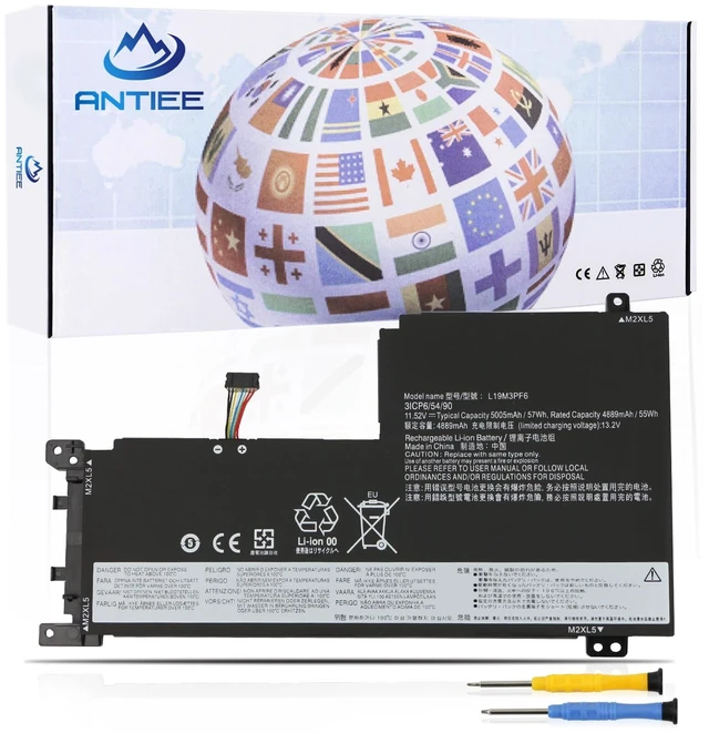 Main image of 57Wh L19M3PF6 Laptop Battery for Lenovo Ideapad 5-15IIL05/15IAL7/15ABA7 5-15ARE05 5-15ITL05 5-15ARE05L19C3PF5 L19L3PF2 L19M4PF1 L19C4PF1 L19L4PF1 L19C3PF4 L19D3PF3 11.52V
