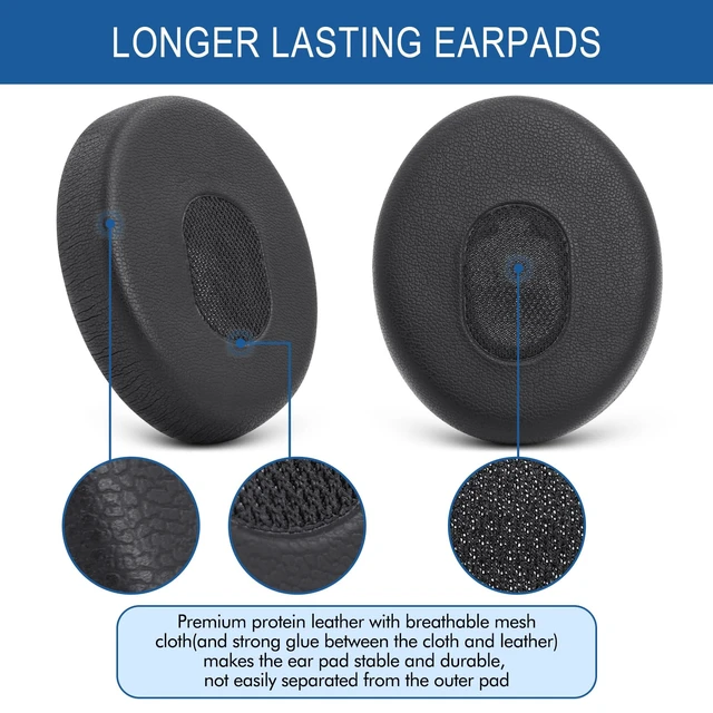 Alt view image 6 of 7 - Ear Pads Replacement for Bose QuietComfort 3 On-Ear Headphones Earpads Cushions for Bose QC3 OE1 with Memory Foam Protein Leather (Black)