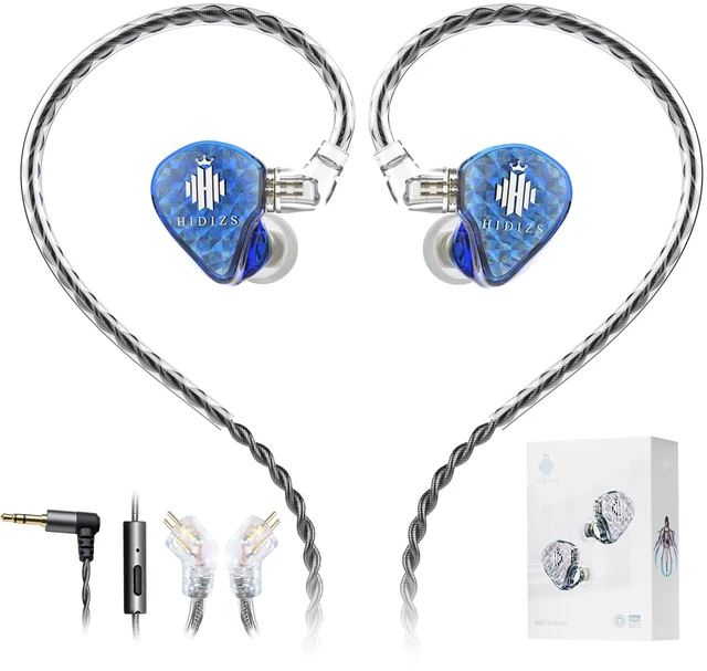 Main image of MS1 Galaxy IEM Gaming Earphones - Dual Magnetic Engine for Immersive Gaming Sound Wired Earbuds/Inline Mic/Detachable 2-Pin Cable, 3.5mm Plug