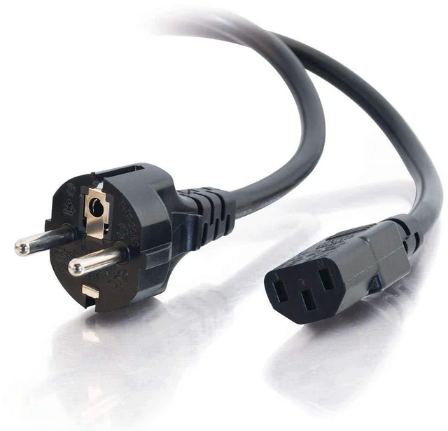 Main image of Legrand European Power Cord, Replacement Power Cord with 18 AWG Power Cable, 8 Foot European Plug Power Cord, Black, 1 Count, 03138 - TAA Compliant