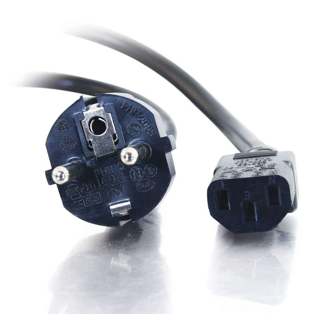 Alt view image 3 of 4 - Legrand European Power Cord, Replacement Power Cord with 18 AWG Power Cable, 8 Foot European Plug Power Cord, Black, 1 Count, 03138 - TAA Compliant