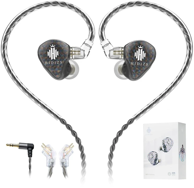 Main image of MS1 Galaxy IEM Gaming Earphones - Dual Magnetic Engine for Immersive Gaming Sound Wired Earbuds/Inline Mic/Detachable 2-Pin Cable, 3.5mm Plug