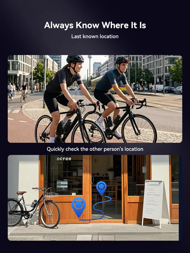 Alt view image 5 of 6 - Bike Water Bottle Cage with Built-in Item Finder, Works with Find My App, Hidden Anti-Loss Bicycle Finder, No Extra Tag Needed, Waterproof Bottle Holder for Road Bike MTB E-Bike
