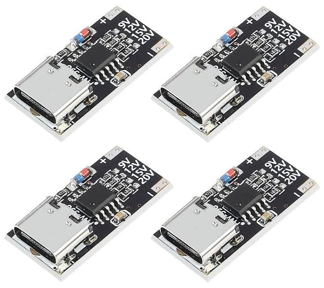 Main image of 4PCS USB-C PD Trigger Board Module PD/QC Decoy Board Fast Charge USB Type-c to 12V High Speed Charger Power Delivery Boost Module for Laptop Router
