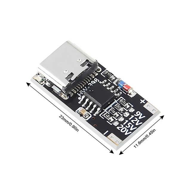 Alt view image 2 of 6 - 4PCS USB-C PD Trigger Board Module PD/QC Decoy Board Fast Charge USB Type-c to 12V High Speed Charger Power Delivery Boost Module for Laptop Router