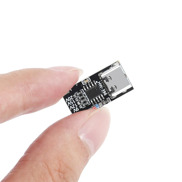 Alt view image 6 of 6 - 4PCS USB-C PD Trigger Board Module PD/QC Decoy Board Fast Charge USB Type-c to 12V High Speed Charger Power Delivery Boost Module for Laptop Router