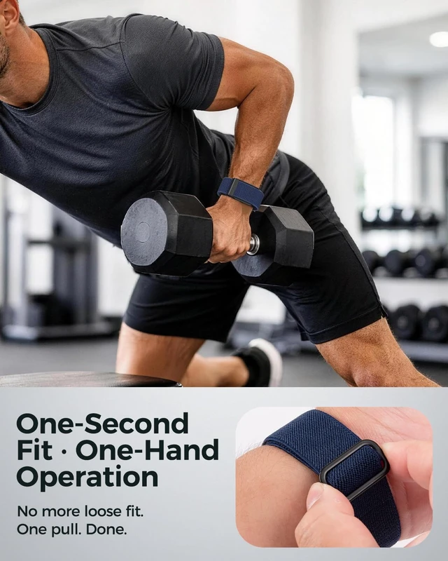 Alt view image 3 of 7 - Elastic Nylon Sport Strap for Whoop 5.0 & MG Bands One, Peak & Life, Quick-Dry Breathable Wristband with Quick-Adjust Sliding Buckle Accessories for Men Women - Not for Whoop 4.0