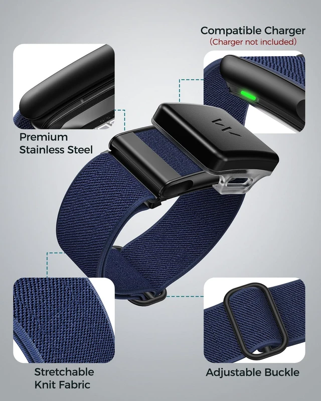 Alt view image 5 of 7 - Elastic Nylon Sport Strap for Whoop 5.0 & MG Bands One, Peak & Life, Quick-Dry Breathable Wristband with Quick-Adjust Sliding Buckle Accessories for Men Women - Not for Whoop 4.0