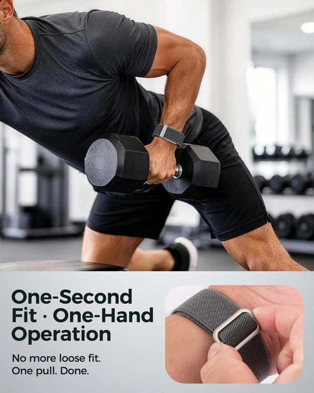 Alt view image 3 of 7 - Elastic Nylon Sport Strap for Whoop 5.0 & MG Bands One, Peak & Life, Quick-Dry Breathable Wristband with Quick-Adjust Sliding Buckle Accessories for Men Women - Not for Whoop 4.0