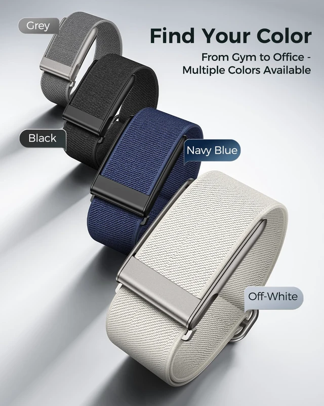 Alt view image 7 of 7 - Elastic Nylon Sport Strap for Whoop 5.0 & MG Bands One, Peak & Life, Quick-Dry Breathable Wristband with Quick-Adjust Sliding Buckle Accessories for Men Women - Not for Whoop 4.0