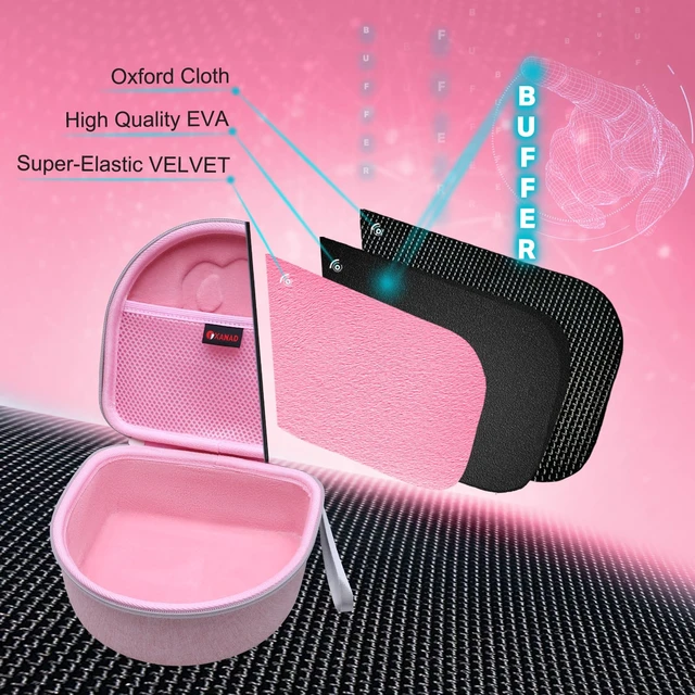 Alt view image 4 of 7 - Kids Headphone Case for Riwbox CT-7 Pink/for Jack CT-7S Cat Green 3.5mm/ for iClever IC-HS01/for Picun/for FosPower Cat Ear LED Light Up Headphones - Kids Cover OnlyPink