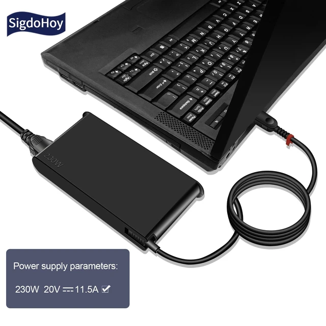Alt view image 6 of 7 - 230W Charger for Lenovo Legion 7 5 7i 5i Legion Slim 7 7i 5 5i Lenovo LOQ 15 16 Gaming Laptop Thinkpad P1 ThinkBook 16p Power Supply Adapter Cord