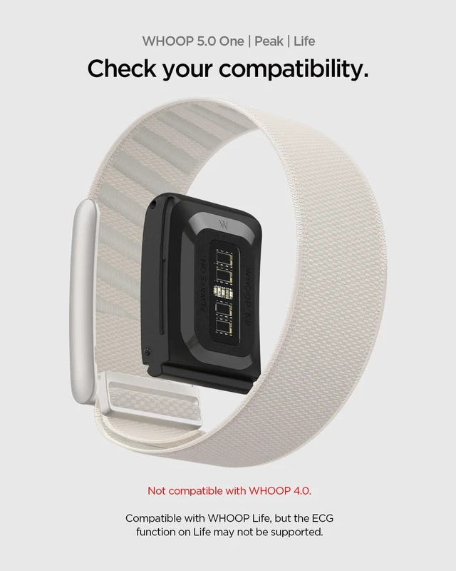 Alt view image 2 of 7 - for WHOOP 5.0 Band Breathable Nylon Replacement Wristband with Secure Fit for Fitness & Training, Starlight