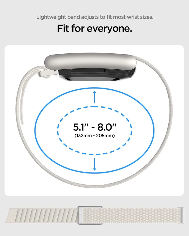 Alt view image 5 of 7 - for WHOOP 5.0 Band Breathable Nylon Replacement Wristband with Secure Fit for Fitness & Training, Starlight