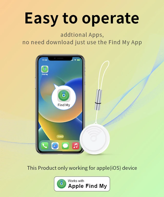 Alt view image 2 of 6 - Air Tags-4 Pack Works with Apple Find My (iOS only) for Keys,Backpack etc Smart Bluetooth Tracker, IP65 Waterproof, luggage tracker for iphone, trackers like airtags