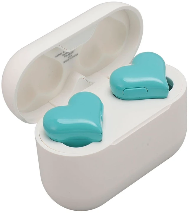 Main image of Heart Shaped Earbuds, 5.3 HiFi Stereo Sound Noise Canceling Earphones with Charging Case, Cute in Ear Earbuds for Lover Couples for Valentine Sport Travel (Light