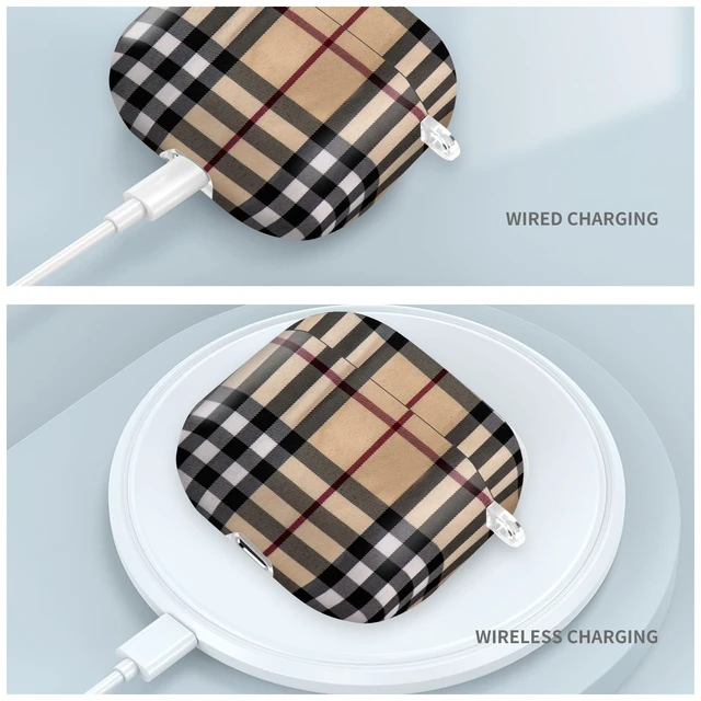 Alt view image 5 of 6 - Compatible with AirPod PRO 3 2025 Shockproof and dustproof Wireless Earphone case, with a Beautiful and Cute Strawberry Keychain Pendant Suitable for WomenCheckered Blue Strawberries