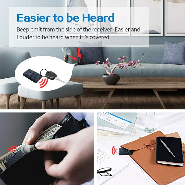 Alt view image 3 of 7 - Key Finder with Lanyard for Remote & Up to 100ft Working Range, Wireless RF 90dB Item Locator Tracker Support Remote Control, 8 Receivers - Pet/Wallet/Phone/Glasses Box Tracker