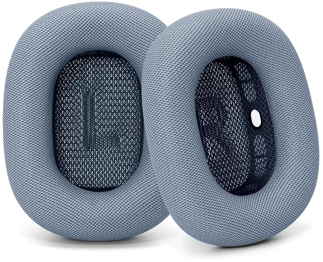 Main image of Ear Cushions Replacement for AirPods Max 1 & 2 Headphones Air Pod Max Pads Protein Leather Ear Cups for Apple Over-Ear Headphones Sweatproof (Light Blue)