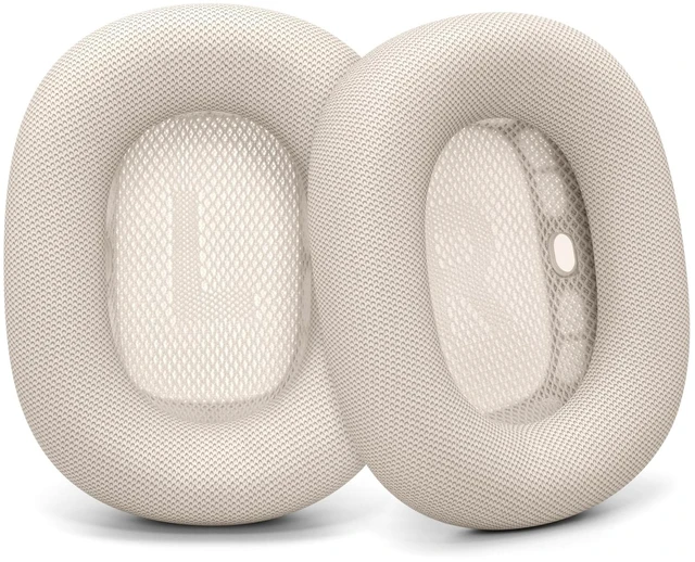 Main image of Ear Cushions Replacement for AirPods Max 1 & 2 Apple Headphones AirMax Pads Protein Leather Ear Cups Sweatproof (Starlight)