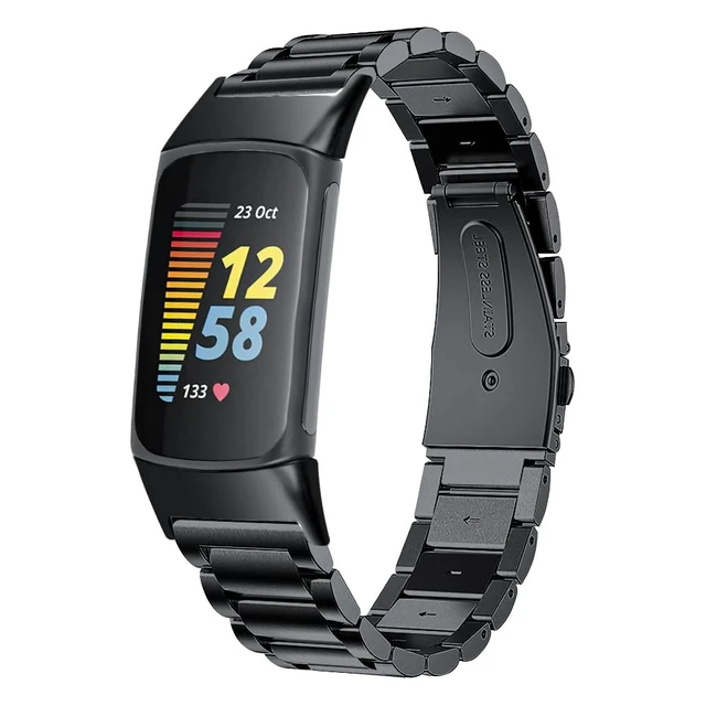 Main image of Stainless Steel Bands Compatible with Fitbit Charge 5 Not Compatible with Fitbit Charge 6
