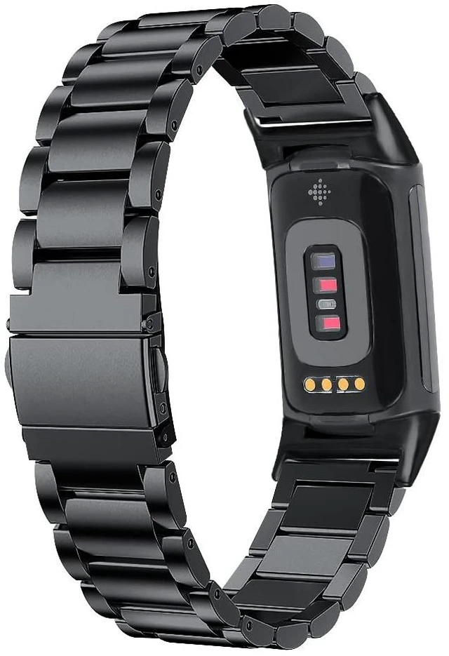 Alt view image 3 of 5 - Stainless Steel Bands Compatible with Fitbit Charge 5 Not Compatible with Fitbit Charge 6