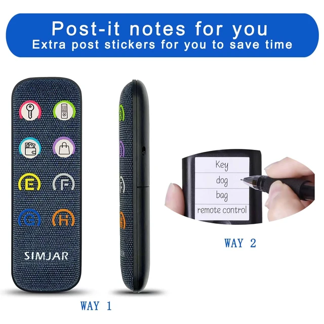 Alt view image 4 of 6 - Key Finder with Thinner Receivers & Advanced Fabric Remote, 80dB+ RF Item Locator with 131ft Working Range, 1 RF Transmitter & 6 Receivers