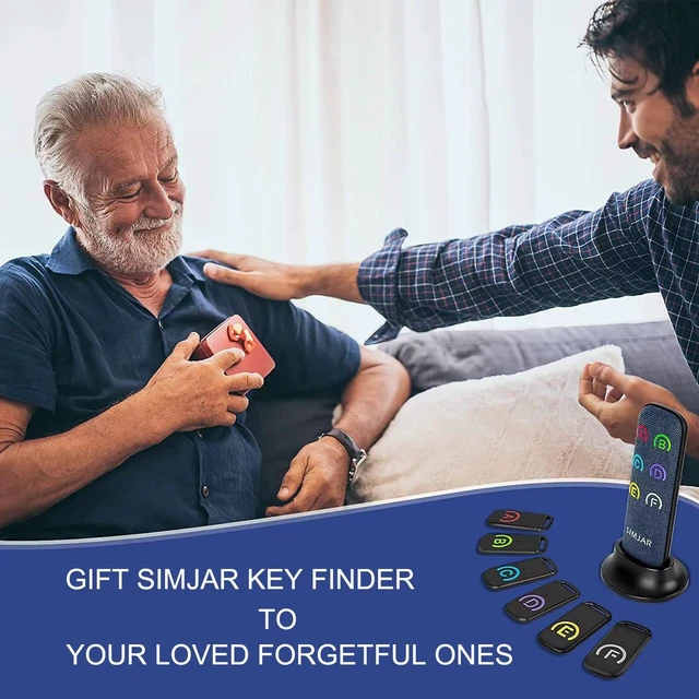 Alt view image 6 of 6 - Key Finder with Thinner Receivers & Advanced Fabric Remote, 80dB+ RF Item Locator with 131ft Working Range, 1 RF Transmitter & 6 Receivers
