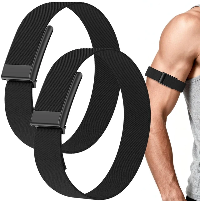 Main image of Nylon Straps Compatible for Whoop 5.0 Bicep Bands Peak/MG Life/One 2-Pack Breathable Sport Elastic 5.0 Ankle/Arm Bands Fitness Training, Adjustable Replacement Strap Men Women, Not for Gen 4
