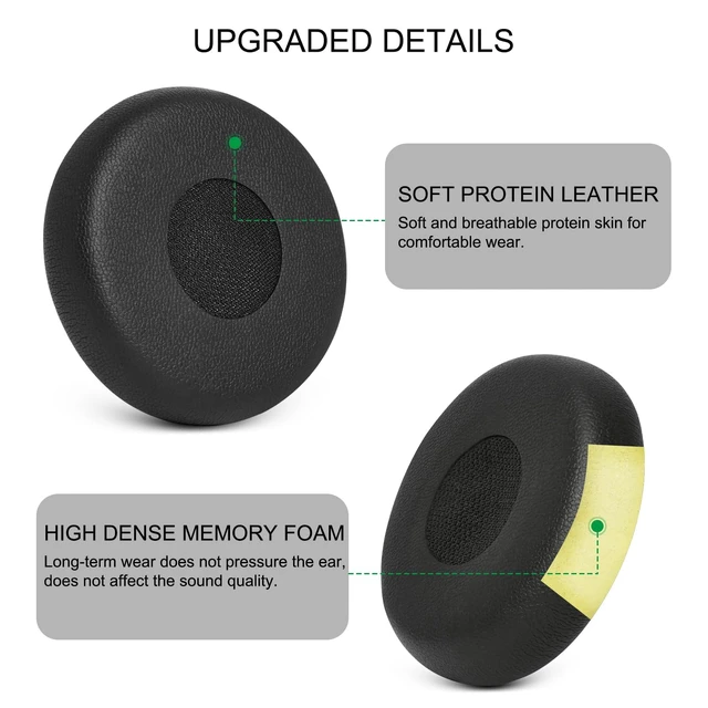 Alt view image 3 of 7 - Ear Pads Replacement for Jabra Evolve 65 40 30 20 UC MS Headphones Cushions Ear Covers for Evolve 65UC/MS 40UC/40MS 30US/30II 20SE/UC/MS Perfect Fit -Black