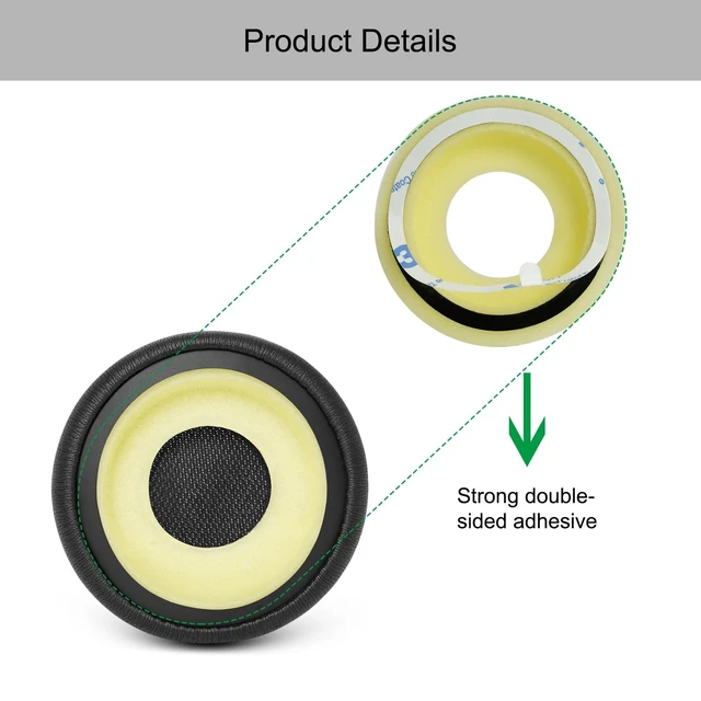 Alt view image 4 of 7 - Ear Pads Replacement for Jabra Evolve 65 40 30 20 UC MS Headphones Cushions Ear Covers for Evolve 65UC/MS 40UC/40MS 30US/30II 20SE/UC/MS Perfect Fit -Black