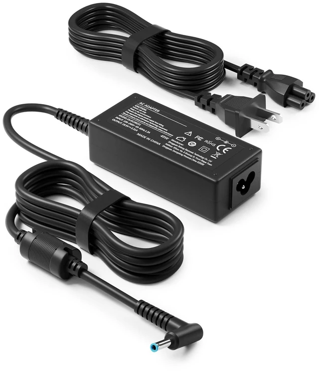 Main image of Stream 14 & 11 Laptop Charger for HP 45W Computer Blue Tip Power Cord 19.5V 2.31A,Notebook 15 Model 4.5mm Smart Blue Tip Computer Power Cord