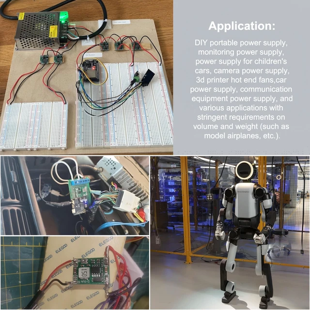 Alt view image 4 of 4 - Ultra-Small MP1584EN DC-DC Buck Converter 6 Pack, 3A 96% High Efficiency Step Down Power Module 4.5V-28V Input Adjustable Output 0.8V-20V for DIY Electronics Prototype Board