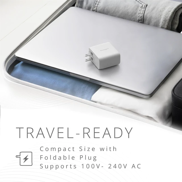 Alt view image 7 of 7 - 70W USBC GaN Power Adapter, 3Port Fast Charger with Power Delivery for Laptops, Tablets & Smartphones (K38101NA)
