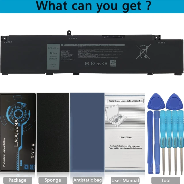 Alt view image 3 of 7 - MV07R Laptop Battery Compatible with Dell G3 15 3500 3590 G5 5500 5505 SE Series Notebook 266J9 0JJRRD 0415CG C9VNH 0PN1VN 0M4GWP