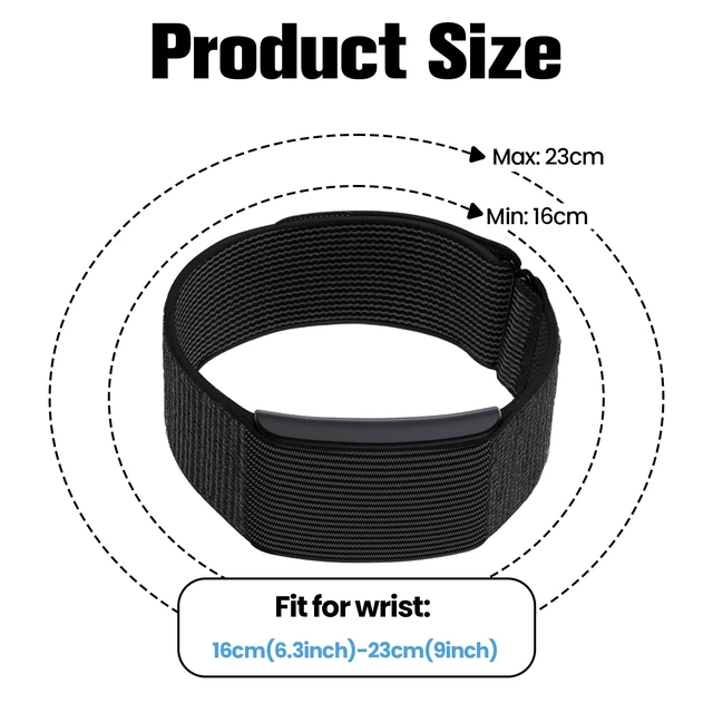 Alt view image 2 of 7 - Nylon-Strap Compatible with Amazfit-Helio Loop - Breathable Lightweight, adjustable fabric strap for all-day wear. Soft, comfortable, replacement strap only