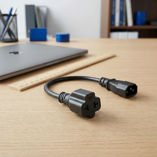 Alt view image 5 of 7 - IEC C14 to 5-15R & 5-20R Power Cord, 1FT/0.32M C14 Male to NEMA5-15R & 5-20R Female, Comb Power Converter Adapter,IEC 3Pole Plug to USA Female Nema 5-15/20R,10-15A 125-250V