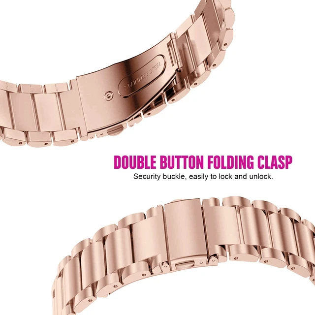 Alt view image 5 of 6 - Compatible with Garmin Approach J1 Band, 20mm Quick Release Stainless Steel Metal Durable Replacement Strap Bracelet Compatible for Garmin Approach S50, S44, S42, S40, J1 Smartwatch