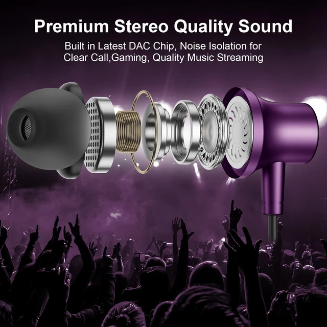Alt view image 4 of 7 - USB C Headphone Wired Ear Buds for Samsung S26 Ultra S25 A16 A17 A36 Z Flip Magnetic Type C Earphone for iPhone 18 Pro Max 17 16 15 16e 17e HD Mic in Ear Noise Isolation Earbuds for iPad A16 Pixel 10a