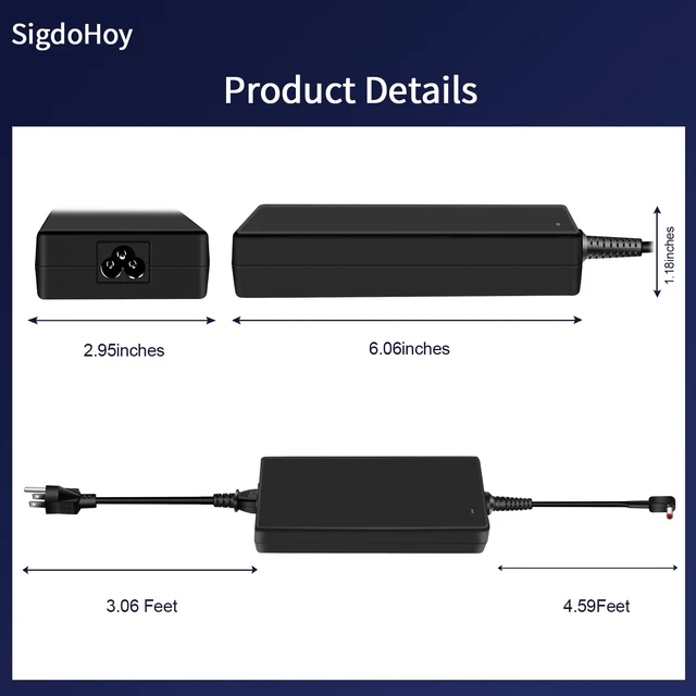 Alt view image 4 of 7 - 180W Charger for Acer Predator Helios 300 Gaming Laptop PH315-52 PH315-51 G3-571 G3-572 Predator Triton 300 500 Nitro 5 AN515 ADP-180MB K Power Supply Adapter Cord