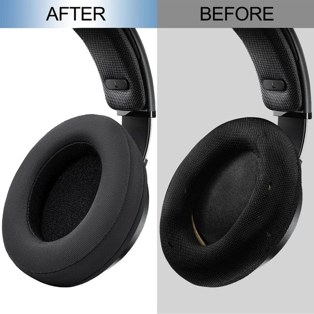 Alt view image 6 of 7 - Ear Pads Replacement Compatible for Philips SHP9500/SHP9500S Over-Ear Headphones, Earpads Ear Cushions for SHP9500/SHP9500S with Memory Foam and Noise Isolation (Mesh Black)