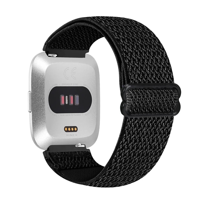 Alt view image 2 of 7 - 10 Pack Elastic Nylon Adjustable Wristband is Compatiable with Fitbit Versa/Versa 2/Versa Lite/Versa SE for Women Men,Soft Breathable Fabric Replacement Band for Fitbit Versa