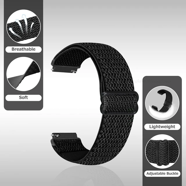 Alt view image 3 of 7 - 10 Pack Elastic Nylon Adjustable Wristband is Compatiable with Fitbit Versa/Versa 2/Versa Lite/Versa SE for Women Men,Soft Breathable Fabric Replacement Band for Fitbit Versa