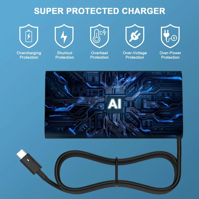 Alt view image 5 of 7 - 90W USB C Charger Compatible with Dell Latitude 3400,3500, 5289,5300 2in1,7400 2in1,7300, 7390 2in1, 7200 2in1,9410 2-in-19510,0TDK33 LA90PM170 DA90PM170 DA65NM170