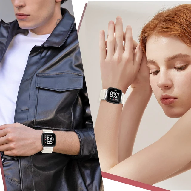 Alt view image 6 of 7 - 10 Pack Elastic Nylon Adjustable Wristband is Compatiable with Fitbit Versa/Versa 2/Versa Lite/Versa SE for Women Men,Soft Breathable Fabric Replacement Band for Fitbit Versa